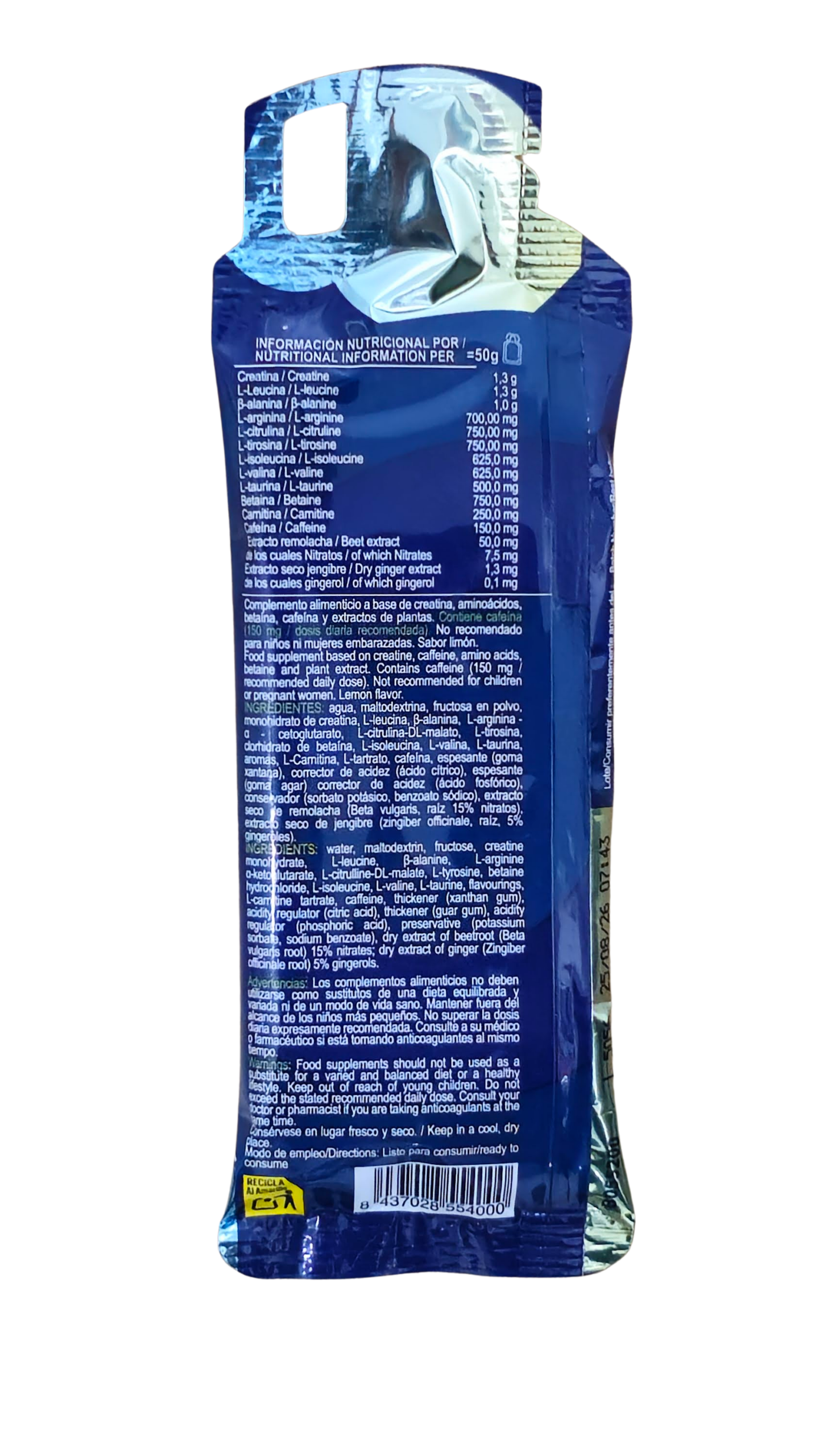 Gel Pre-Entreno CLIPIN — Lemon Rush - Imagen 4